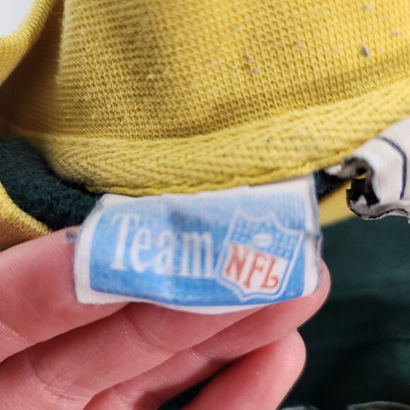 VTG 90s Green Bay Packers Sweater Men L Green Embroidered NFL Retro Colorblock - Picture 11 of 12